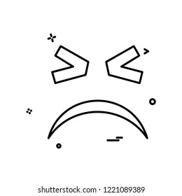 Sad emoji icon design vector