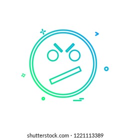 Sad emoji icon design vector