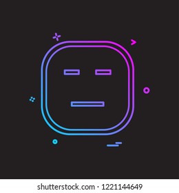 Sad emoji icon design vector