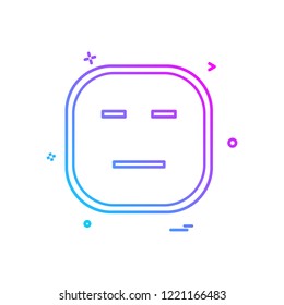 Sad emoji icon design vector