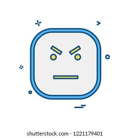Sad emoji icon design vector