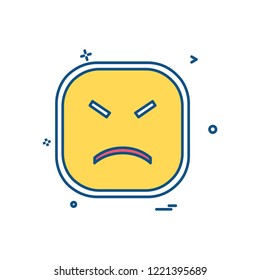 Sad emoji icon design vector