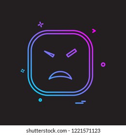 Sad emoji icon design vector