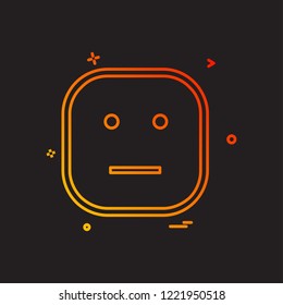 Sad emoji icon design vector