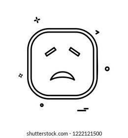 Sad Emoji icon design vector