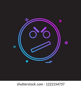 Sad emoji icon design vector