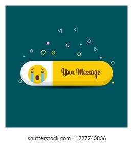 Sad Emoji icon design vector