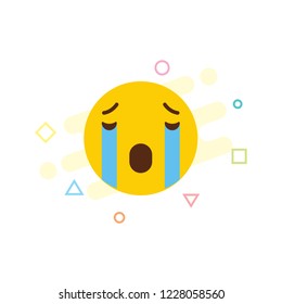 Sad Emoji icon design vector