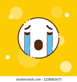 Sad Emoji icon design vector