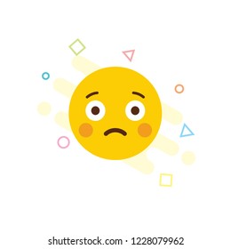 Sad Emoji icon design vector