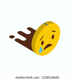 Sad Emoji icon design vector