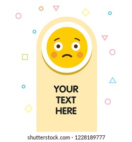 Sad Emoji icon design vector