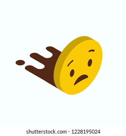 Sad Emoji icon design vector
