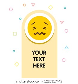 Sad Emoji icon design vector