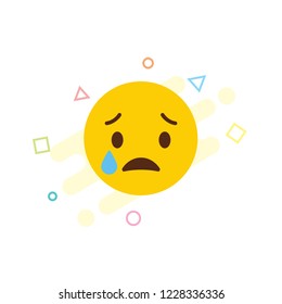 Sad Emoji icon design vector