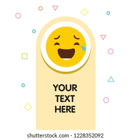 Sad Emoji icon design vector