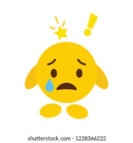 Sad Emoji icon design vector