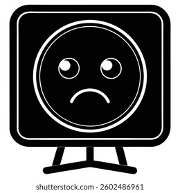 Sad Emoji icon on a board
