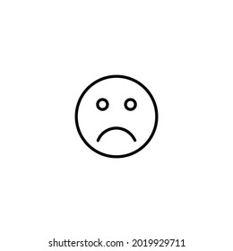 Sad emoji icon, Sad emoji sign vector for web site Computer and mobile app