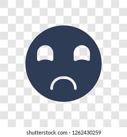 Sad emoji icon. Trendy Sad emoji logo concept on transparent background from Emoji collection