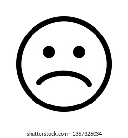 sad emoji icon vector