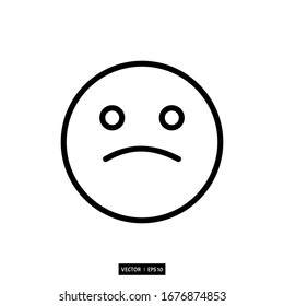 Sad Emoji Icon Vector Illustration Simple Stock Vector (Royalty Free ...