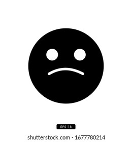 Sad Emoji Icon Vector Illustration Simple Stock Vector (Royalty Free ...