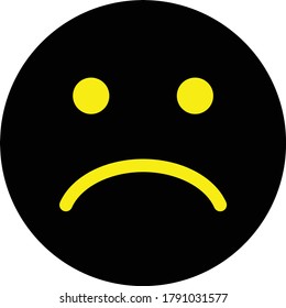 sad emoji icon vector isolated.