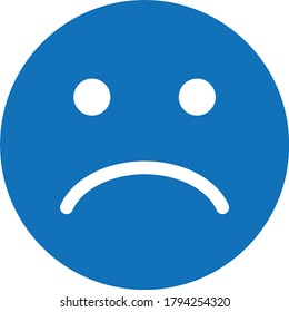 sad emoji icon vector isolated.