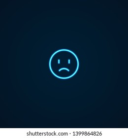Sad Emoji | Neon Style Icon