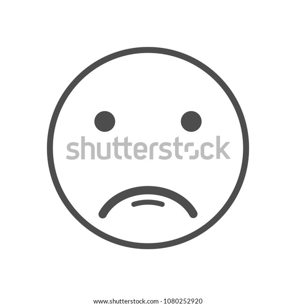 Sad Emoji Vector Emoticon Smiley Icon Stock Vector (Royalty Free ...