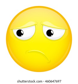 Sad Emoji Wrong Emotion Hurt Emoticon Stock Vector (Royalty Free) 460647697