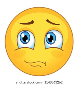 sad emoticon cartoon. vector illustration
