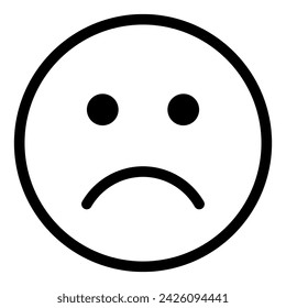 Emoticono triste. Diseño puede utilizar para la web y aplicación móvil. Ilustración de vector
