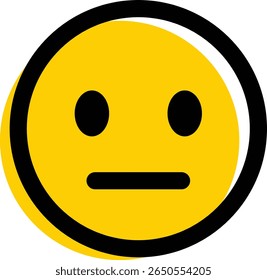 Sad emoticon emoji icon. Sad emoticon icon expression isolated on transparent background. Disappointment, unhappy, sadness emoticon with a downturned mouth vector illustration.