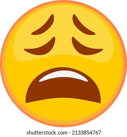 Sad emoticon emoji vector icon