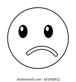 sad emoticon face kawaii style