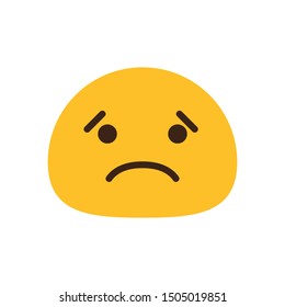 Sad emoticon face yellow vector