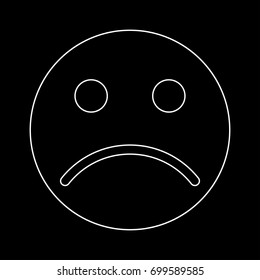 Sad emoticon icon .
