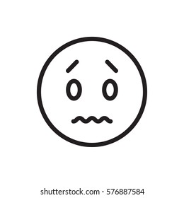 sad emoticon icon illustration isolated vector sign symbol