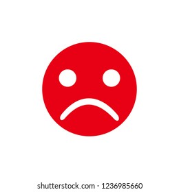 Sad Emoticon Icon Vector Stock Vector (Royalty Free) 1236985660