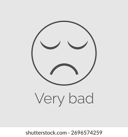 Emoticon triste sobre fondo blanco