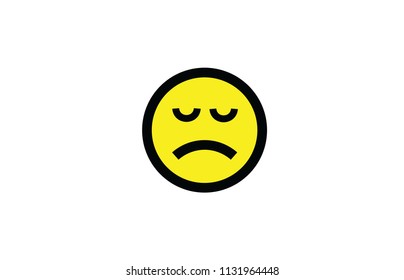 Sad emoticon smile facial expression