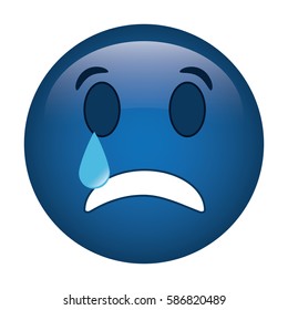 sad emoticon style icon