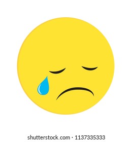 Sad emoticon vector