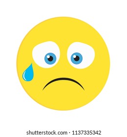 Sad emoticon vector