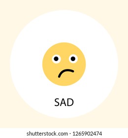 Sad emotion concept line icon. Simple element illustration. Sad emotion concept outline symbol design. Can be used for web and mobile UI/UX . Modern vector style. 