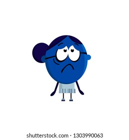Sad emotion, Depressed character. vector illustration