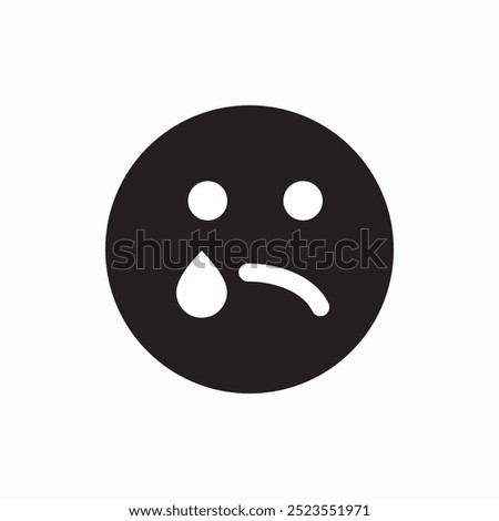sad emotion feeling icon sign vector