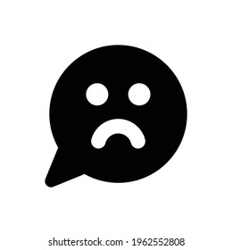 Sad emotion feeling mood vector icon.